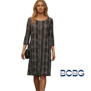 BCBGMaxAzria Multi Colored Shift Dress NWOT Size M